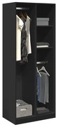 vidaXL Roupeiro 80x50x200 cm derivados de madeira preto