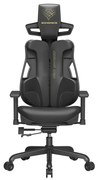 Cadeira gaming ergonómica com encosto reclinável e cabeça ajustável | SONGMICS | 68 x 68 x 145 cm | preto | OBG067B01.
