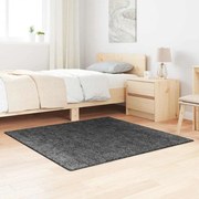 vidaXL Tapete Shaggy Antiderrapante Cinza Escuro 120 x 120 cm PP