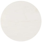 Tampo de mesa pinho maciço Ø40x2,5 cm branco