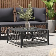 vidaXL Mesa de jardim 70x70x34 cm tecido antracite