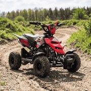 Mini moto 4 gasolina para crianças 49cc Raptor R4 Vermelha