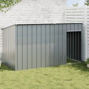 vidaXL Casota para cães com telhado aço galvanizado antracite
