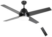 HOMCOM Ventoinha de Teto com Luz 46W Ø129 cm Motor DC Ventoinha de Tet