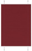 vidaXL Plissado Cego Bordéus Vermelho 90x100 cm Largura Tecido 89,4 cm