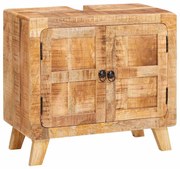 vidaXL Armário de Banheiro Madeira sólida de manga e madeira projetada