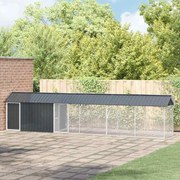 vidaXL Gaiola para Pássaros Antracite 630 x 103 x 142 cm