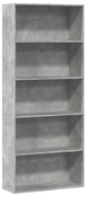 vidaXL Estante 80x30x189 cm derivados de madeira cinzento