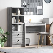 Mesa com Armazenamento Cinza Sonoma Madeira Engenharia
