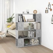 vidaXL Estante/divisória 100x24x124 cm cinzento cimento