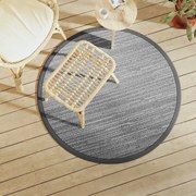 Tapete de exterior Ø120 cm ARAKIL PP cinzento