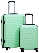 vidaXL Conjunto de tróleis estojo rígido 2 pcs ABS verde hortelã