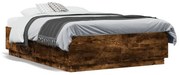 vidaXL Estrutura cama 120x190 cm derivados de madeira carvalho fumado
