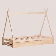 Cama Ninho Para Colchão De 90 Cm Em Madeira De Pinho Joan Kids 90 X 190 Cm - Sklum