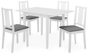 vidaXL 5 pcs conjunto de jantar MDF branco