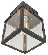 Plafón industrial preto 1-luz IP23 - ROTTERDAM Moderno