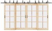 vidaXL Kit de ferragens para porta deslizante 400 cm aço preto