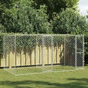 vidaXL Jaula para cão Prateado 400 x 200 x 200 cm Aço Galvanizado