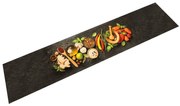 vidaXL Tapete de cozinha lavável 60x300 cm veludo padrão especiarias