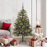 vidaXL Árvore de Natal Artificial Articulada com Cones Verde 150 cm