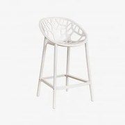 Banqueta Alta De Minérios Gardénia Branco & ↑65 Cm - Sklum