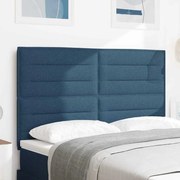 vidaXL Cabeceira Design Lines Azul 160 cm Tecido