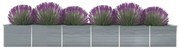 vidaXL Canteiro elevado de jardim 600x80x77cm aço galvanizado cinzento