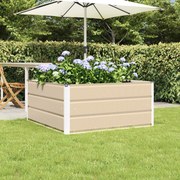 vidaXL Floreira Ivory 100 x 100 x 45 cm Aço