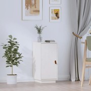 vidaXL Aparador 34x40x75 cm madeira de pinho maciça branco