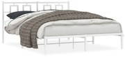 Estrutura de cama com cabeceira 160x200 cm metal branco