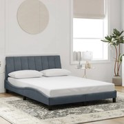 Estrutura de cama sem colchão 140x200 cm veludo cinzento-escuro