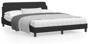 vidaXL Estrutura de cama Dover 160x200 cm veludo preto