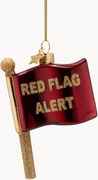 Ornamento de Natal artesanal Red Flag