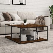 vidaXL Prateleiras de parede 4pcs derivados de madeira carvalho fumado