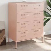 vidaXL Aparador 68x39x89 cm aço rosa