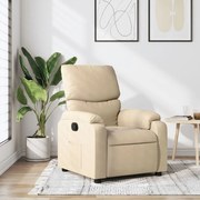 vidaXL Poltrona reclinável tecido cor creme
