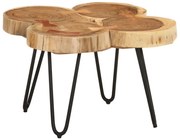 vidaXL Mesa de centro 4 troncos 36 cm madeira de acácia maciça
