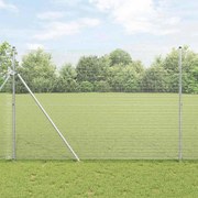 vidaXL Cerca de Fio Soldado com 7 Postes 1,6x10 m Aço Galvanizado