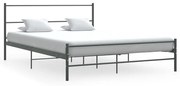 Estrutura de Cama Rona em Metal Cinzento - 140x200 cm - Design Moderno