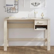 vidaXL Secretária HAMAR 110x40x75 cm pinho maciço castanho-mel