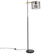 Candeeiro de pé industrial preto - Drum Mesh