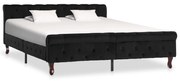 vidaXL Estrutura de cama 160x200 cm veludo preto