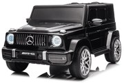 Carro elétrico para crianças Mercedes-Benz G63 AMG 24V, 4x4, 2 Lugares assento couro sintético, Rodas Eva Macias Preto