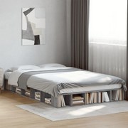 vidaXL Estrutura cama 140x190 cm derivados de madeira cinzento sonoma