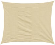Outsunny Vela de Sombra Retangular 3x4 m Toldo Vela de HDPE com Proteção UV Aneis em Forma de D e Cordas para Jardim Pátio Piscina Areia