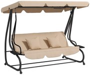 Baloiço de Jardim 3 em 1 com Toldo e Bandejas Laterais – Balancelle Sa