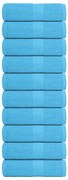 vidaXL Toalhas de bidé FROGN 10 pcs 30x50 cm 360 g/m² turquesa
