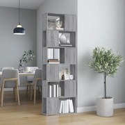 vidaXL Estante/divisória 60x24x186 cm cinzento sonoma