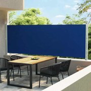 vidaXL Toldo lateral retrátil para pátio 600x160 cm azul