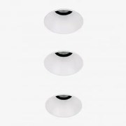 Pack De 3 Downlights Led Embutidos Sem Moldura Trimless Redondos Em Alumínio Luisiana Branco & Branco Cálido 2700k & Ø6,8 Cm & 8 W & 38º - Sklum